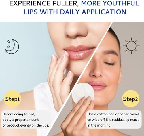 Lip Sleeping Mask, Collagen Lip Mask Overnight, Lip Plumper - Image 5
