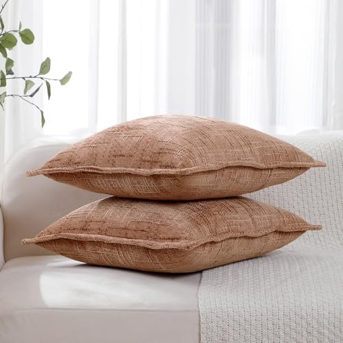 HPUK Chenille Throw Pillow Covers 18x18 Inch, Soft Woven Texture - Image 4