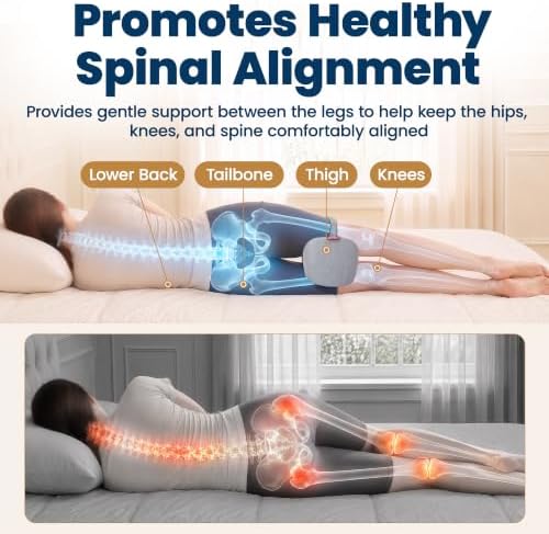 Knee Pillow for Side Sleepers, Memory Foam Leg Pillow - Image 2