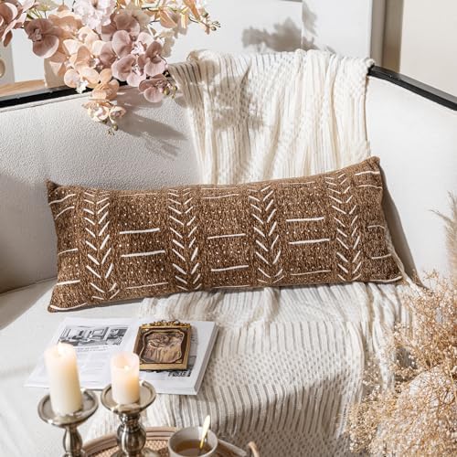 BlissBlush Boho Lumbar Throw Pillow Cover 14X36, Farmhouse Woven Textured - Image 4