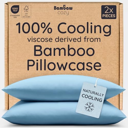 Bambaw 100% Viscose Derived from Bamboo Pillowcase Standard Size – Set of 2 by Bambaw