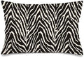 Black and White Zebra Print Throw Pillow Cases Queen Size Set of 2, Bed Pillows by Unknown