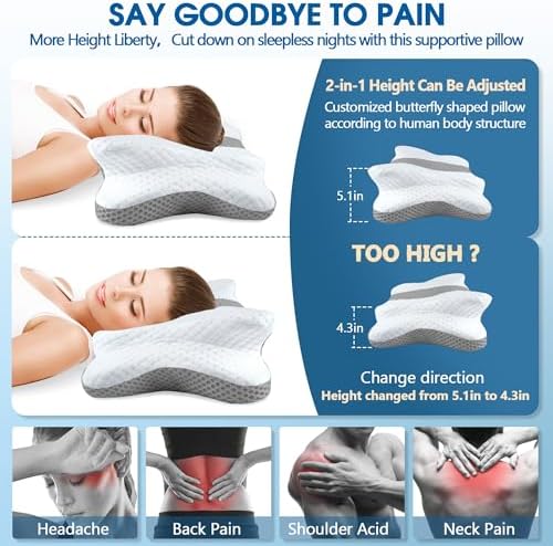 CHxxy Memory Foam Pillows, Cervical Pillow - Image 2