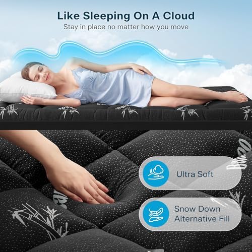 Waterproof Twin XL Size Mattress Topper Viscose Derived from Bamboo, Extra - Image 5
