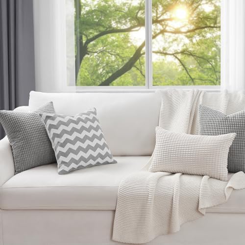 Topfinel 4 Packs Decorative Throw Pillow Covers 16x16 Inch - Image 5