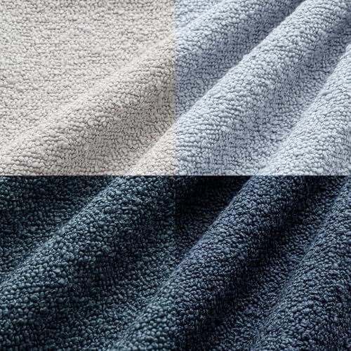 MIULEE Decorative Boucle Throw Pillow Covers 18x18 Inch Blue Set of 4 - Image 5