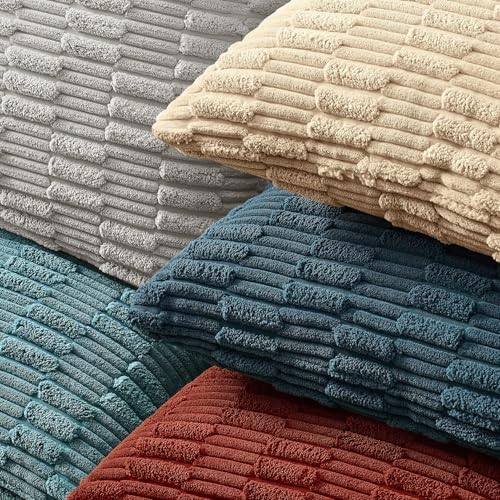 Kevin Textile 12x20 Inch Fall Lumbar Pillow Cover 1 Pack Soft Plush Stripe - Image 4