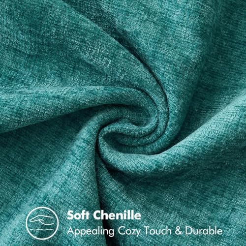 MIULEE Decorative Couch Throw Pillow Covers 16x16 Inch Teal 2 Pack - Image 3