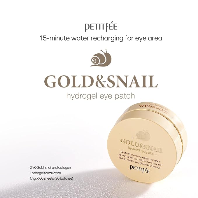 Petitfee Gold & Snail Hydrogel Eye Patch 60ea - Image 3