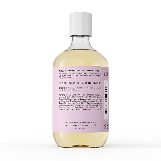 Deep Steep Bubble Bath, Lilac Blossom 17 oz – Hypoallergenic, Clinically Tested - Image 2