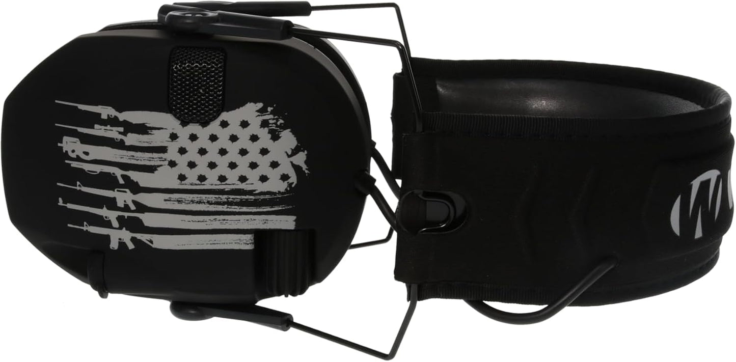 Walker's Razor Slim Ultra Low Profile Compact Design Adjustable Range Shooting Hunting Hearing Protection Electronic Earmuffs