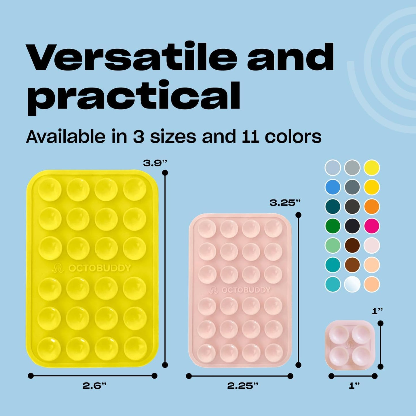 Classic MAX - Silicone Suction Phone Case Adhesive Mount - Hands-Free, Strong Grip Holder for Selfies and Videos - iPhone and Android Compatible - 2.6″ x 3.9″, Canary Yellow