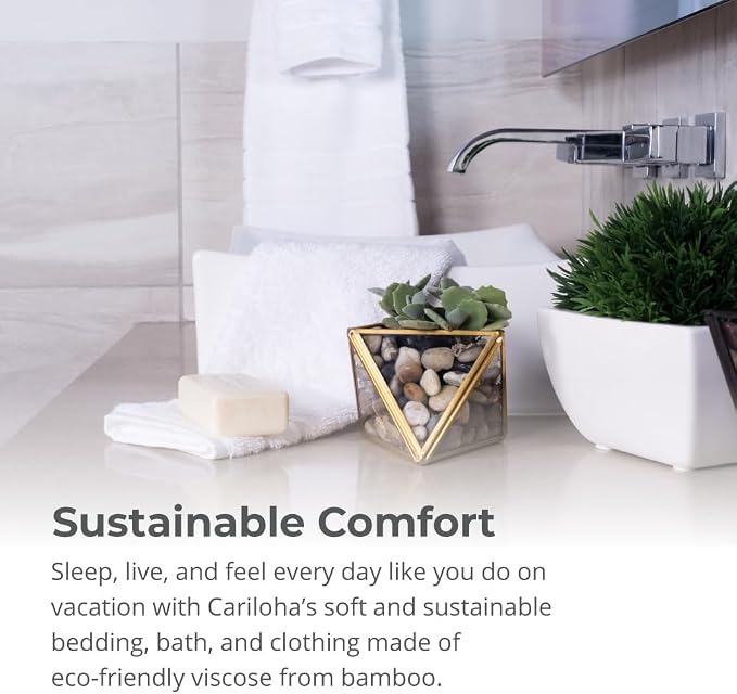 Cariloha Bath Towel | Ocean Mist |28"x54" | Turkish Cotton & Viscose Material - Image 5