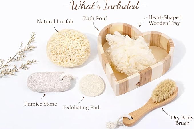 Essentials Spa Gift Set for Women, Heart Shaped Self Care Gift, Relaxation Bath - Image 2