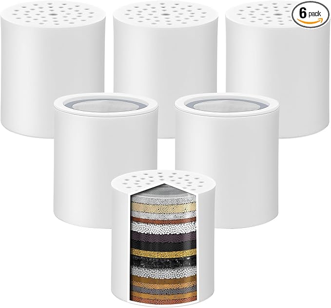 【UPGRADED】6 Pack 20 Stage Shower Filter Replacement Shower Cartridge Filter by Cenipar