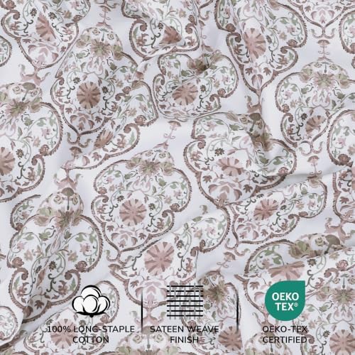 Feather & Stitch 100% Cotton Sateen 500 TC Twin Size Bed Sheet Set - Image 5