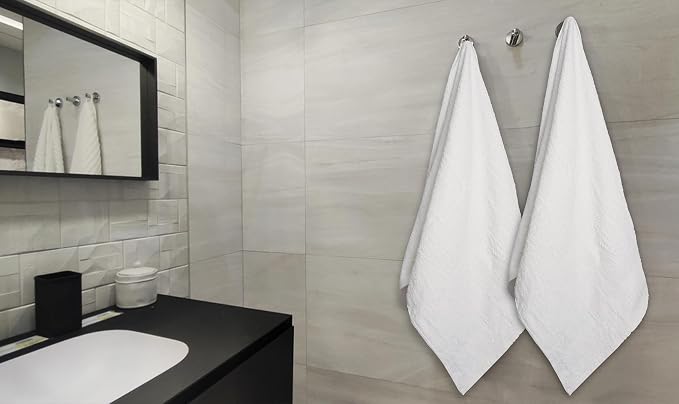 ZUPERIA White Bath Towels Bulk 60 Pack - Image 7