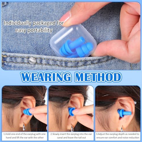 Trelaco 100 Pairs Silicone Ear Plugs Bulk - Image 5