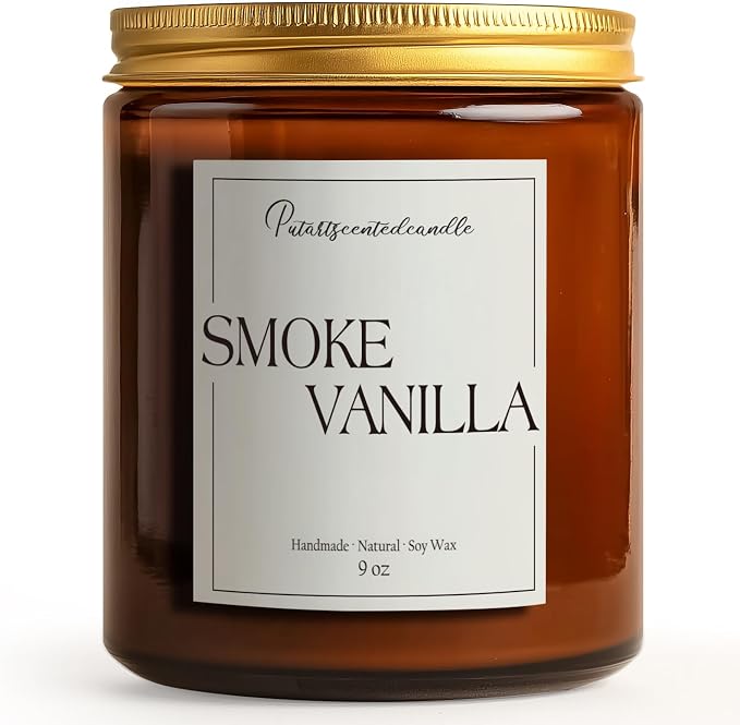 Somke Vanilla Scented Candles for Home, 9oz Natural Soy Wax Aromatherapy - Image 8