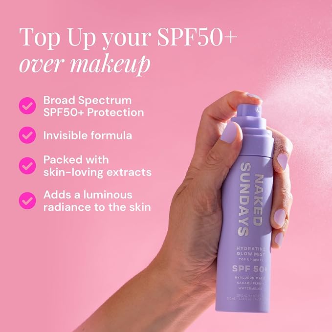 Naked Sundays SPF 50 Hydrating Glow Face Mist - Image 2