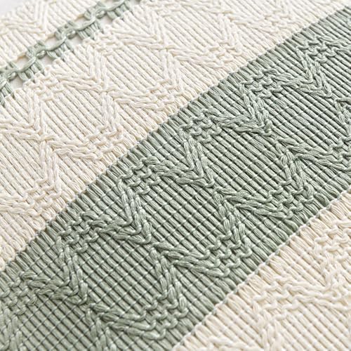 Fancy Homi Set of 2 Sage Green Boho Big Decorative Throw Pillow Covers 24x24 - Image 4