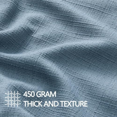 MIULEE Thick Textured Decorative Throw Pillow Covers 18x18 Inch Blue - Image 2