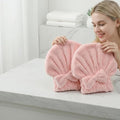 Cute Bow Microfiber Hair Towel for Girls, Quick Drying Hair Turban for Women by Unknown