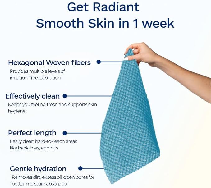 Exfoliating Washcloth Face & Body Scrub Towel - Image 6