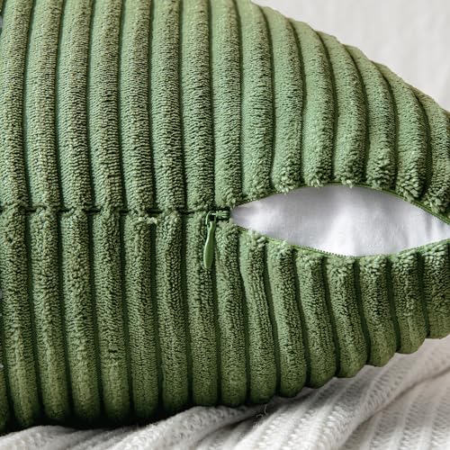 MIULEE Moss Green Decorative Throw Pillow Covers - Image 3