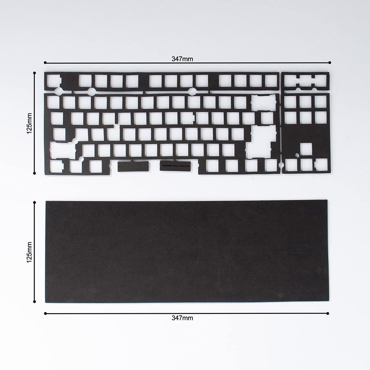 Mintcaps 2-Piece Keyboard Sound Dampening Set - 87 Layout Silencer Pad Gasket EVA Foam for Mechanical Keyboard Switches