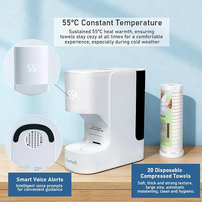Hot Towel Warmer for Face, 5s Fast Heating Hot Towel Dispenser, Auto Dispensing - Image 4