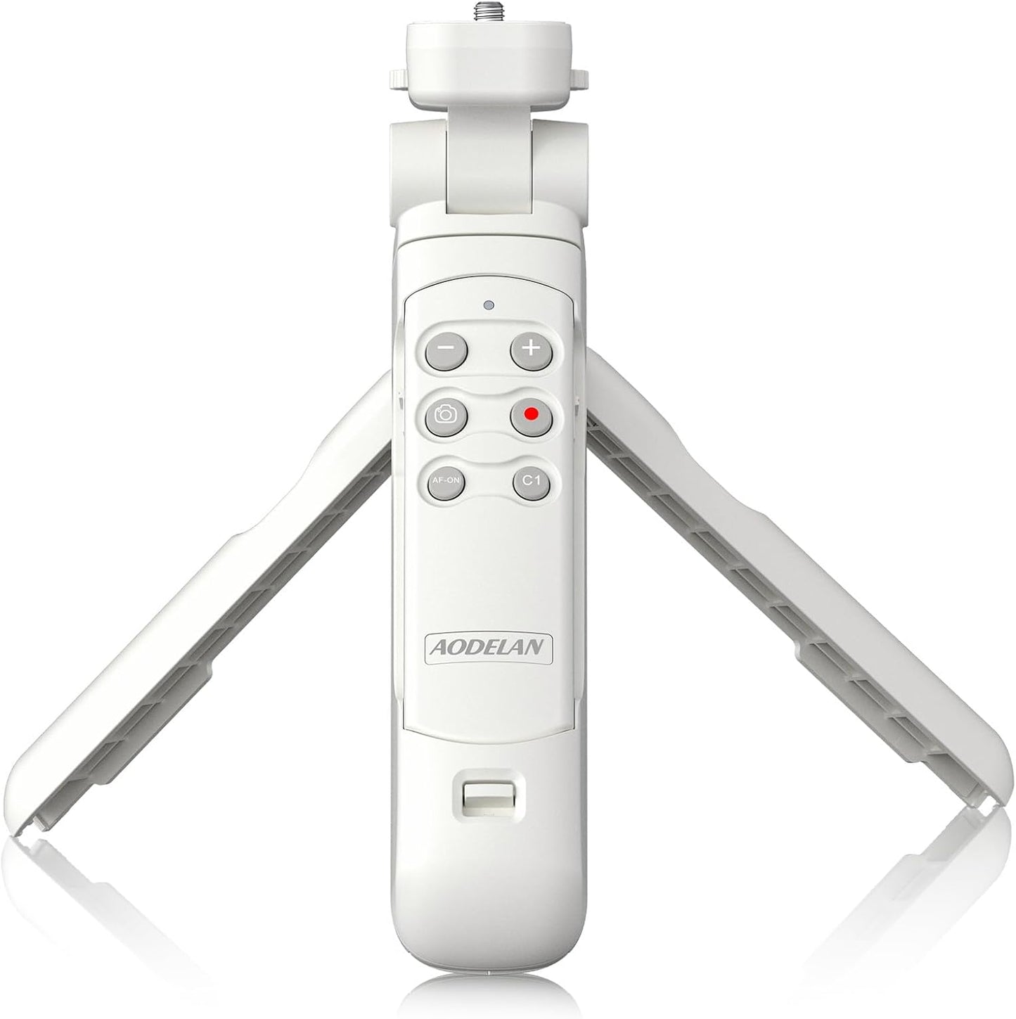 AODELAN Wireless Shooting Grip Tripod with Remote Control for Vlogging, for Sony ZV-E10,ZV-1,ZV-1 II, ZV-1F, a6100, a6400, a6600, a7 III, a7R III, a7R IV, a9, a9 II, Replace Sony GP-VPT2BT（White