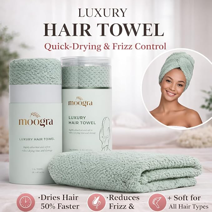 Luxury Microfiber Hair Towel Wrap - Image 2