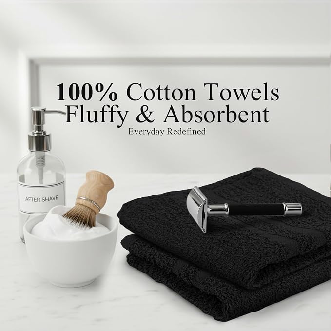 Hand Towels Pack of 40, 100% Cotton, 16 x 27 Inches, Highly Absorbable - Image 3