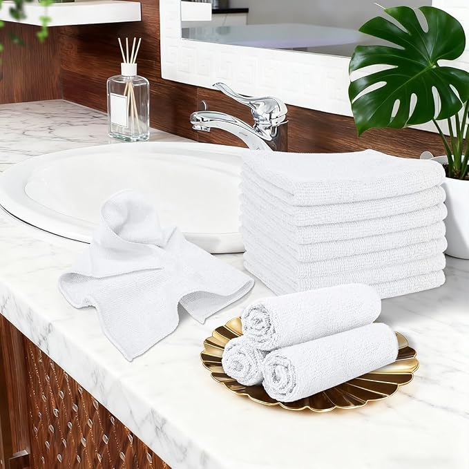 Orighty Washcloths Towels Set 10 Pack, Highly Absorbent and Soft Feel - Image 8