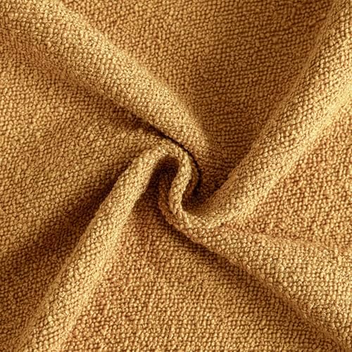 Foindtower Cozy Textured Boucle Lumbar Throw Pillow Covers 12x20 Sunflower - Image 3