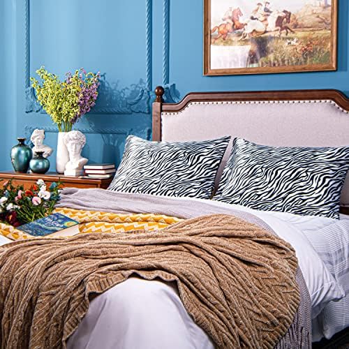 NTBAY Standard Satin Zebra Printed Pillowcases - Image 6