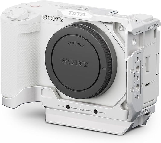 Tilta Half Camera Cage for ZV-E1 | Cold Shoe, NATO Rail, M3 and 1/4""-20 Threads Mounts | Silver