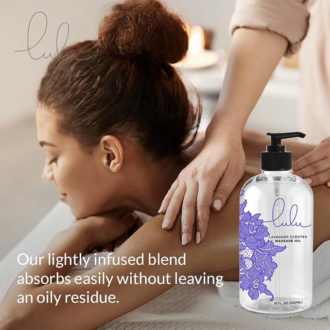 Lulu Lavender Massage Oil with Jojoba & Lavendar Oils, Nourishing Aromatic - Image 3