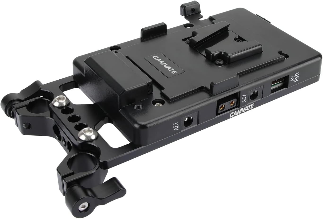 CAMVATE V Lock Mounting Plate Power Supply Splitter with 15mm Rod Clamp - 1524