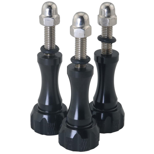 3PCS Black Aluminium Alloy Hand Tightened Screws Length 19.6mm Universal Action Camera Accessories Adapter Screw for Connecting Tripods Selfie Sticks Fill Light