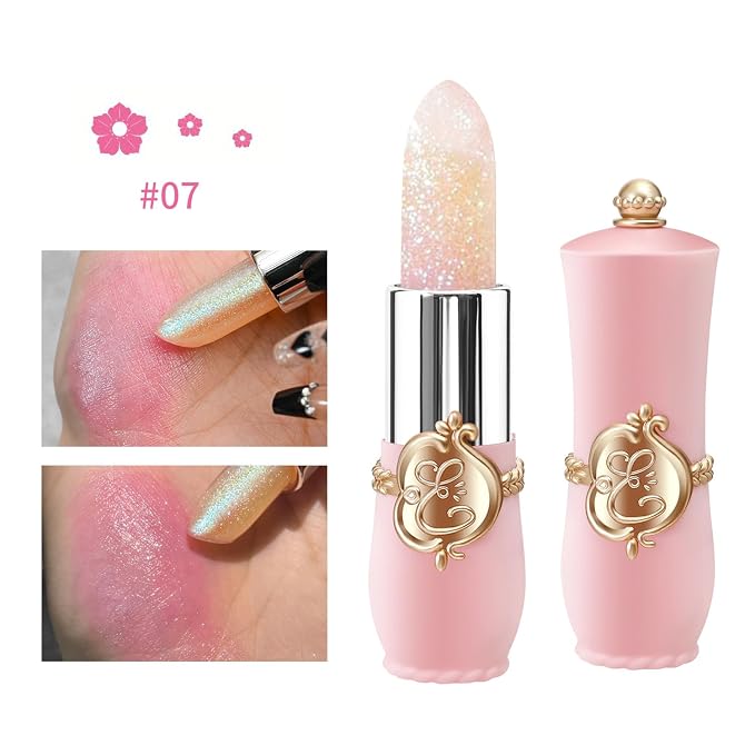 BestLand 6 Pcs/Set Flower Jelly Lipstick Set Temperature Change Moisturizer - Image 6