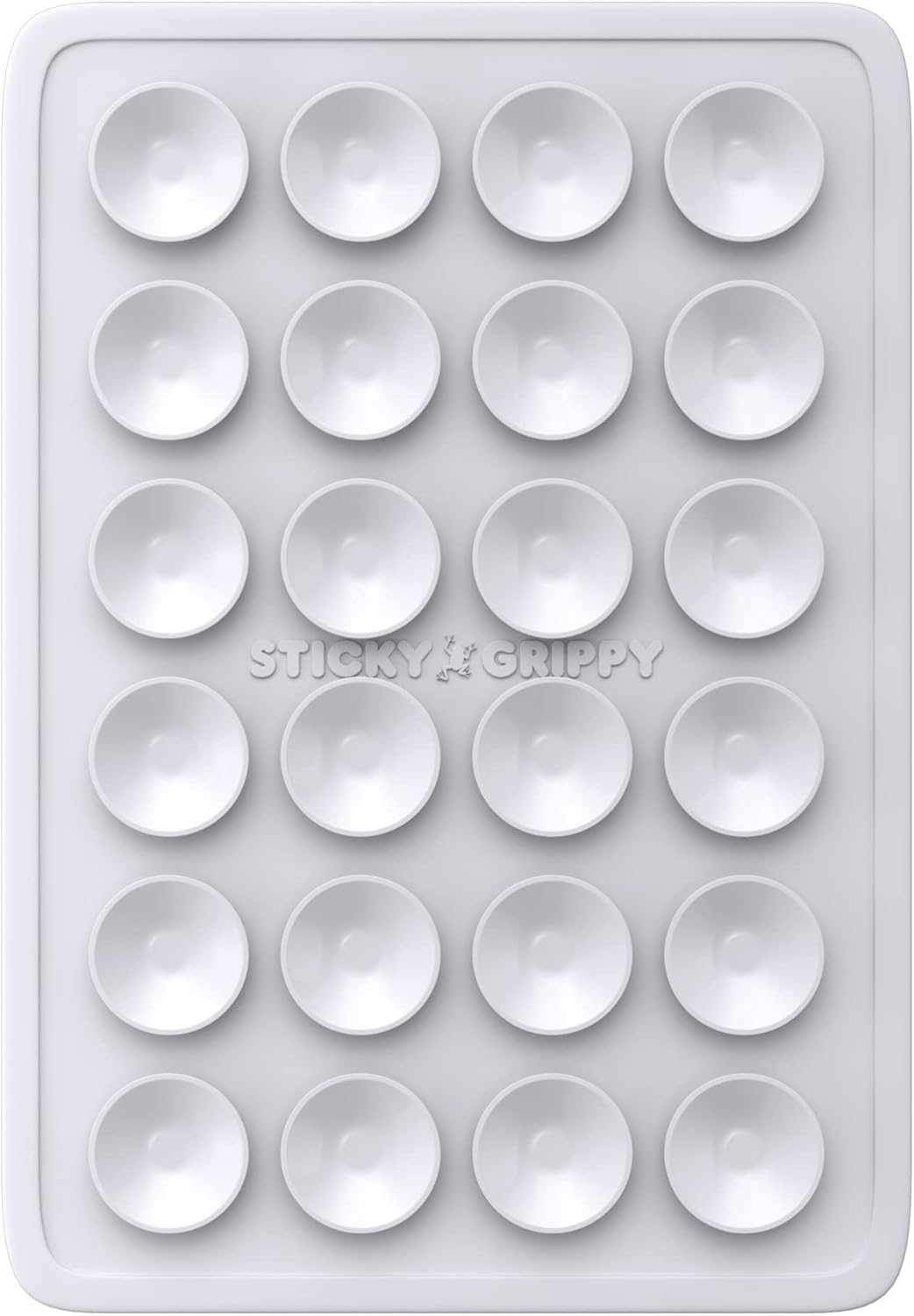 Suction Phone Case Mount, Silicon Adhesive Phone Accessory for iPhone and Android, Hands-Free Fidget Toy Mirror Shower Phone Holder, Tiktok Videos and Selfies (White)