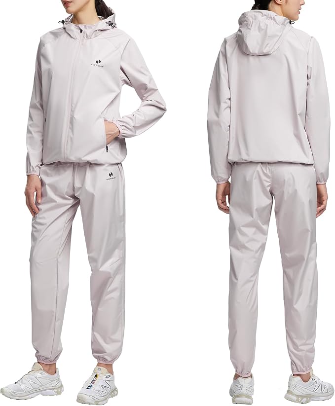 HOTSUIT Sauna Suit Women Machine Washable Sweat Sauna Jacket Pants Anti Rip - Image 2