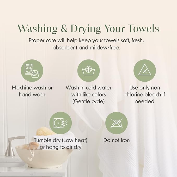 Springtree Home Luxury Viscose from Bamboo Bath Towel Set 6 Piece Set | 35% - Image 9