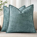 decorUhome Chenille Decorative Throw Pillow Covers 22x22 Set of 2 by decorUhome