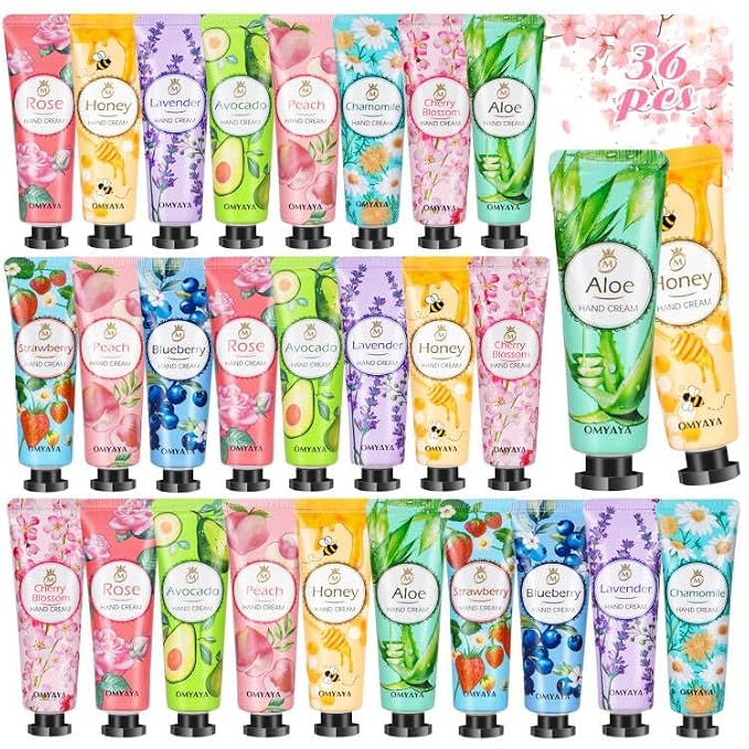 36 Pack Hand Cream Set, Hand Lotion Travel Size, Mothers Day Gifts by Kiytar