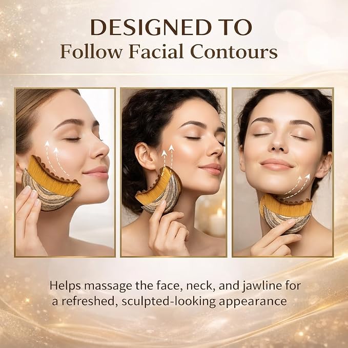 2PCS Lymphatic Contour Face Brush, Ergonomically Designed to Fit The Skin - Image 3