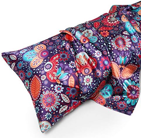 MR&HM Satin Body Pillow case, Boho Floral by MRHM