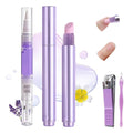 Ceramic Cuticle Oil Pusher Pen: 3-in-1 Nail Cuticle Remover Oil Pen by NIQZOPA